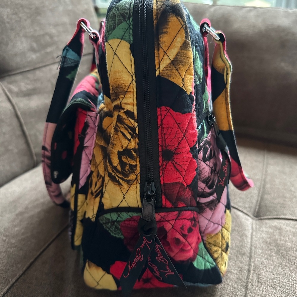Vera Bradley "Havana Rose" Large Outside Pocket Shoulder Bag - Picture 2 of 16